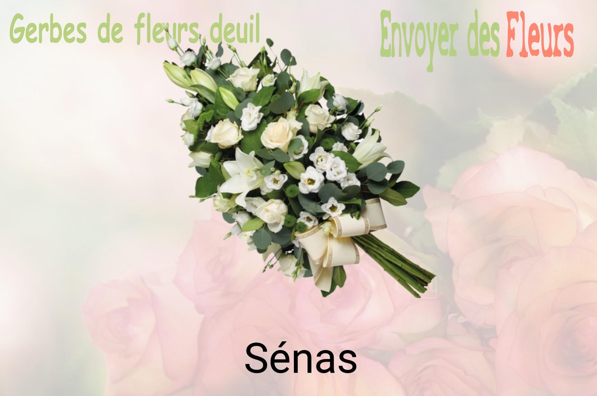 Gerbe de fleurs de deuil livrée à Sénas